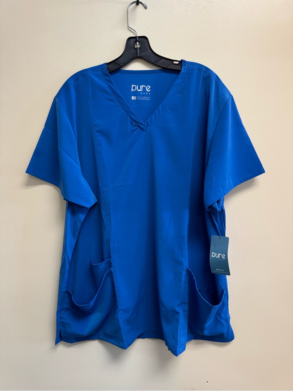Maevn Pure Soft Women’s Royal Blue V-Neck Scrub Top